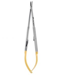 CURVED CASTROVIEJO PERMA SHARP NEEDLE HOLDER, 18 CM