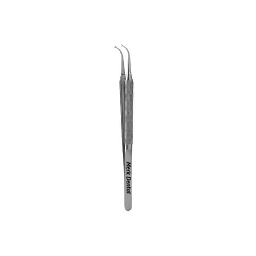 Medentra 5-Piece Surgical Corn Suture Tweezers - Angled 6", Stainless Steel, CE